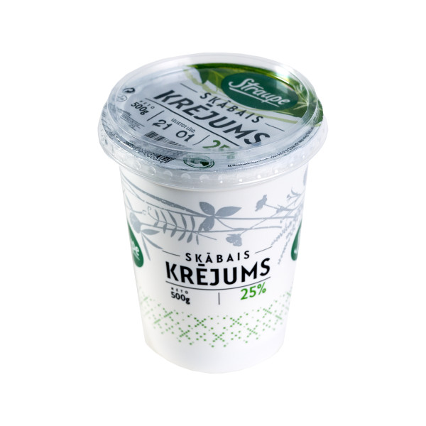 Krējums skābais 25%, fas.0.5