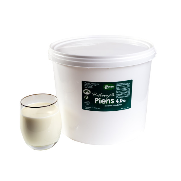 Piens pasteriz.4.0% 5kg