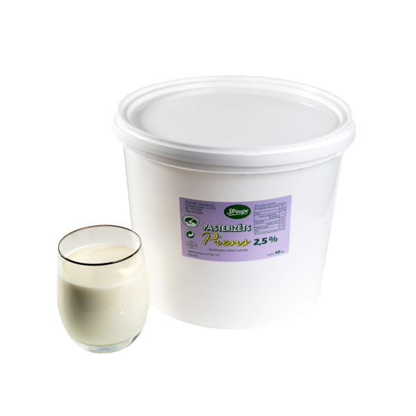 Piens pasteriz.2.5% 10kg